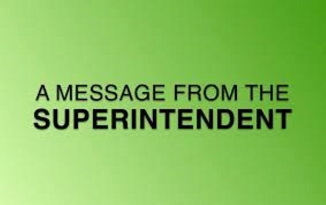 Message from the Superintendent