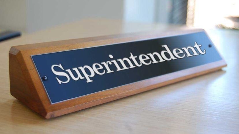Superintendent Desk Plate