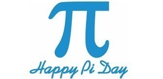 Symbol of Pi with "Happy Pi Day"