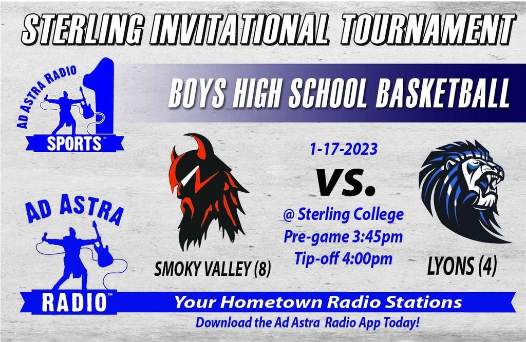 Lyons Boys  Basketall vs Smoky Valley