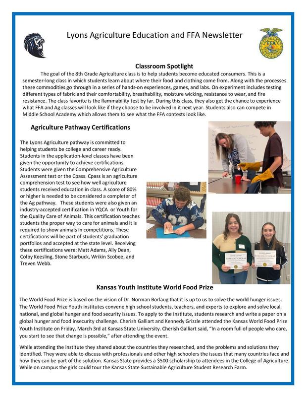 FFA Winter Newsletter Page 3 ADA Viewable link above