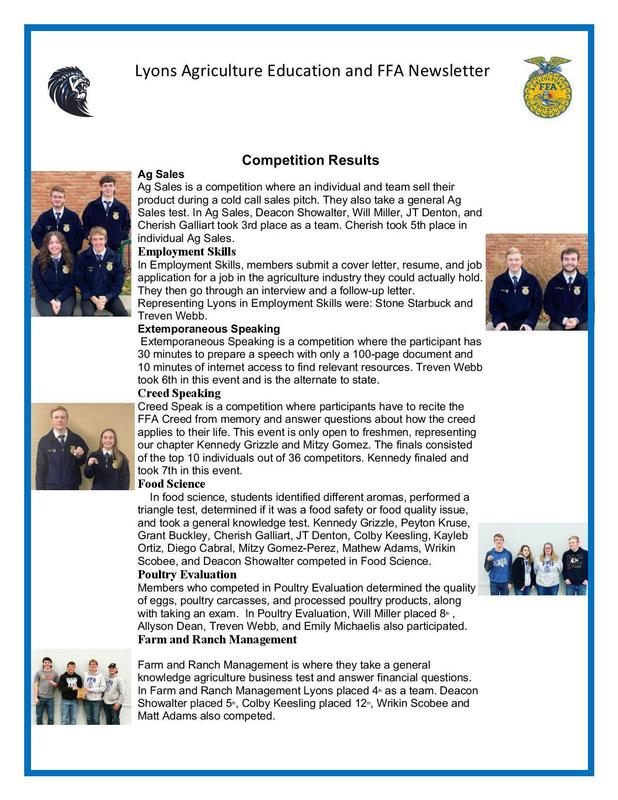 FFA Winter Newsletter Page 3 ADA Viewable link above